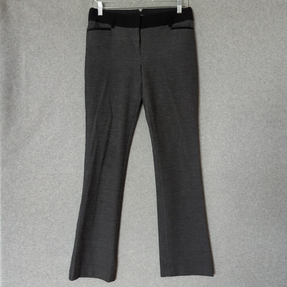 Express Columnist Gray Slim Bootcut Work Office Career Pants Low Rise Womens 6R - Picture 7 of 10